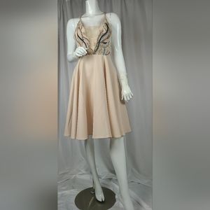 Summer Evening Prom Dress with a Deep V-Neck